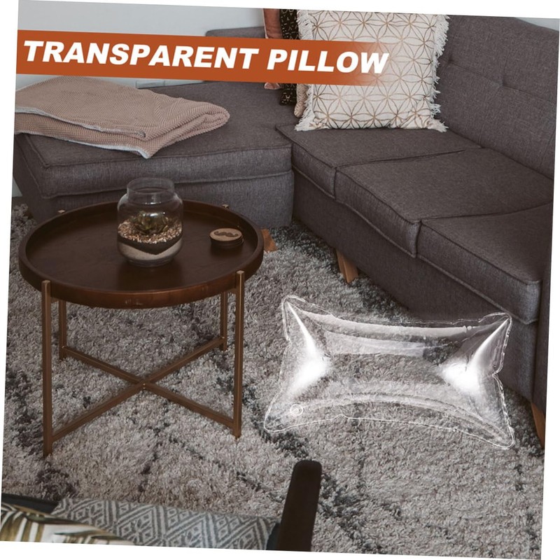 ABOOFAN Transparent Inflatable Sofa Cushion Portable Clear Pillow Insert for