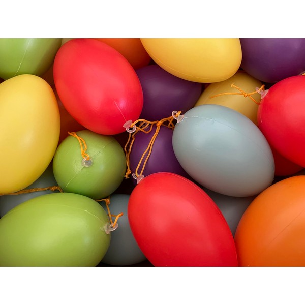 khevga Decorative Easter XL Easter Eggs 8 cm Large Multicoloured