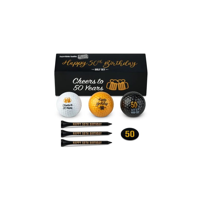 Horrible Balls Golf Birthday Gift Sets - 40th 50th 60th