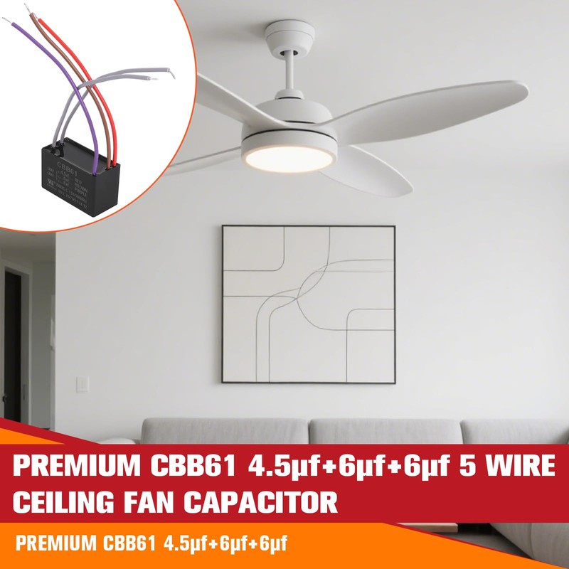 Ceiling Fan Capacitor 5 Wire for Compatible with New TECH