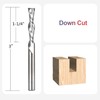 SpeTool 1/4 Inch Shank Down Cut Spiral Router Bit, 1-1/4