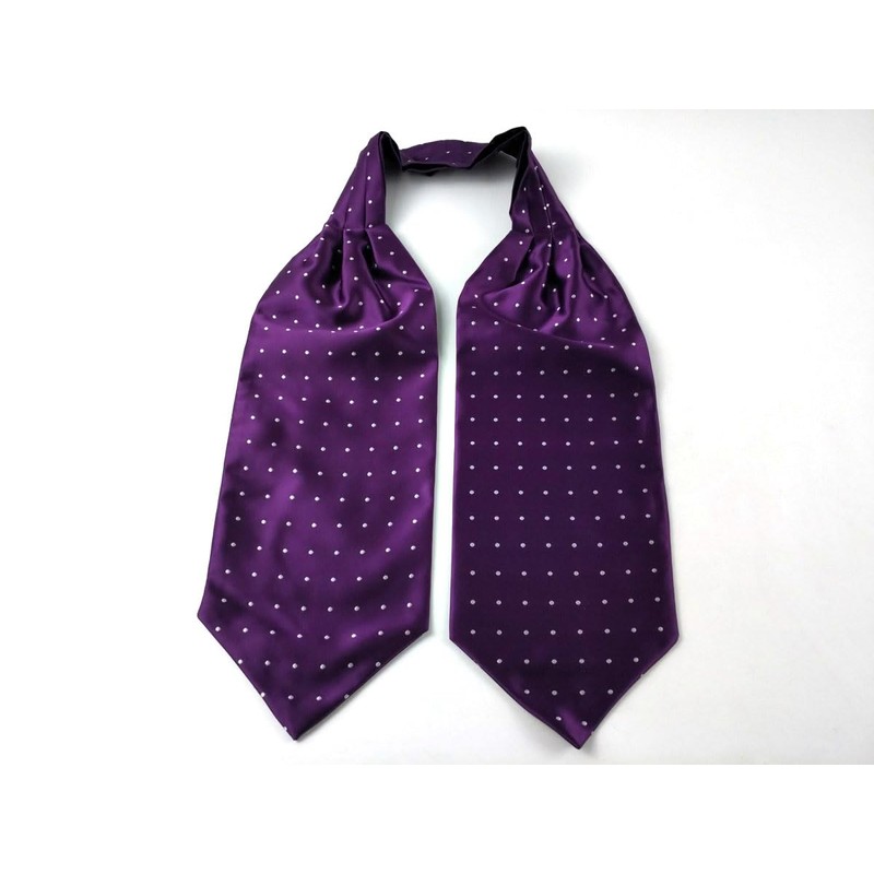 F NODE Ascot Tie Men's Scarf, Polka Dot Pattern, wide
