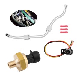 Exhaust Back Pressure EBP Tube Sensor & Wire Harness, Compatible with Ford 6.0L V8 Turbo Diesel F250 F350 F450 F550 Super Duty Excursion 363 2003-2004, Replace 598-113 EGR172 EBP Tube Sensor Set