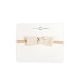 Colored Organics Baby Organic Cotton Dainty Bow Headband - Infant Girls - Natural