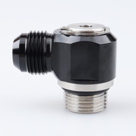 AC PERFORMANCE -10 AN Aluminum Banjo Adapter to M18 x 1.5 Stainless Steel Banjo Bolt Assembly Black for Fuel Rail or Fuel Tank