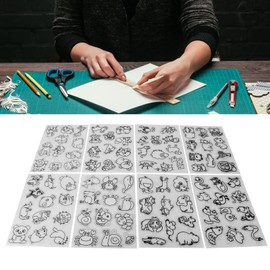 KooingTech Shrinky Sheets, Shrink Plastic Sheets, 8 PCS Shrink Art Kit Colorable, Cute Animal Shrink Paper Sheets Different Patterns for Making Keychain, Decorations Creative Craft (Animal)