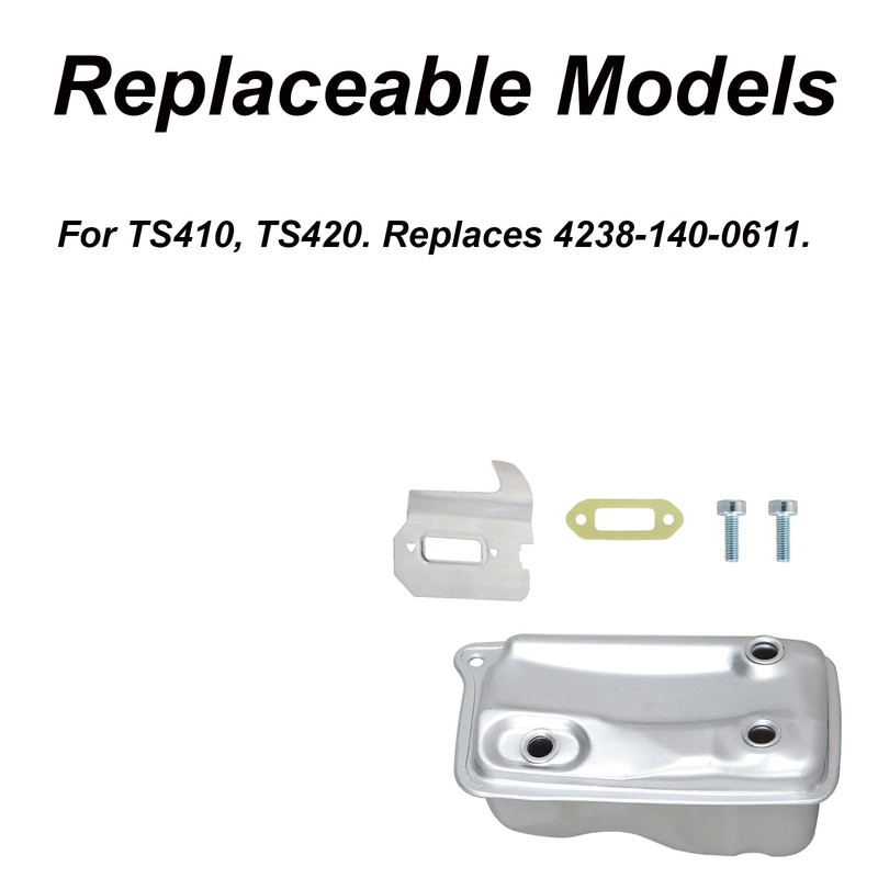 Schalldämpfer und Dichtungssatz Ersatz für TS410, TS420, Ersetzt 4238-140-0611