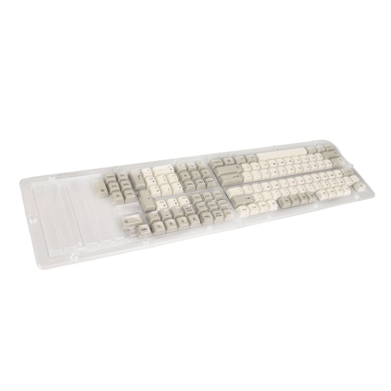 Keyboard Keycaps Retro Grey White 122 Keys PBT Theme Keycap