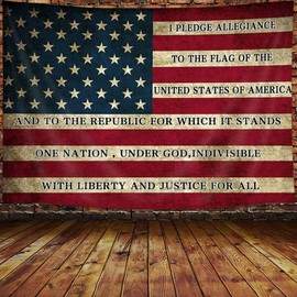 American Flag Tapestry, Fourth of July Independence Day American Patriot Wall Tapestry, Vintage Retro Stars and Stripes USA Flag Tapestry Wall Hanging for Living Room Bedroom Home Decor, 80" WX 60" H