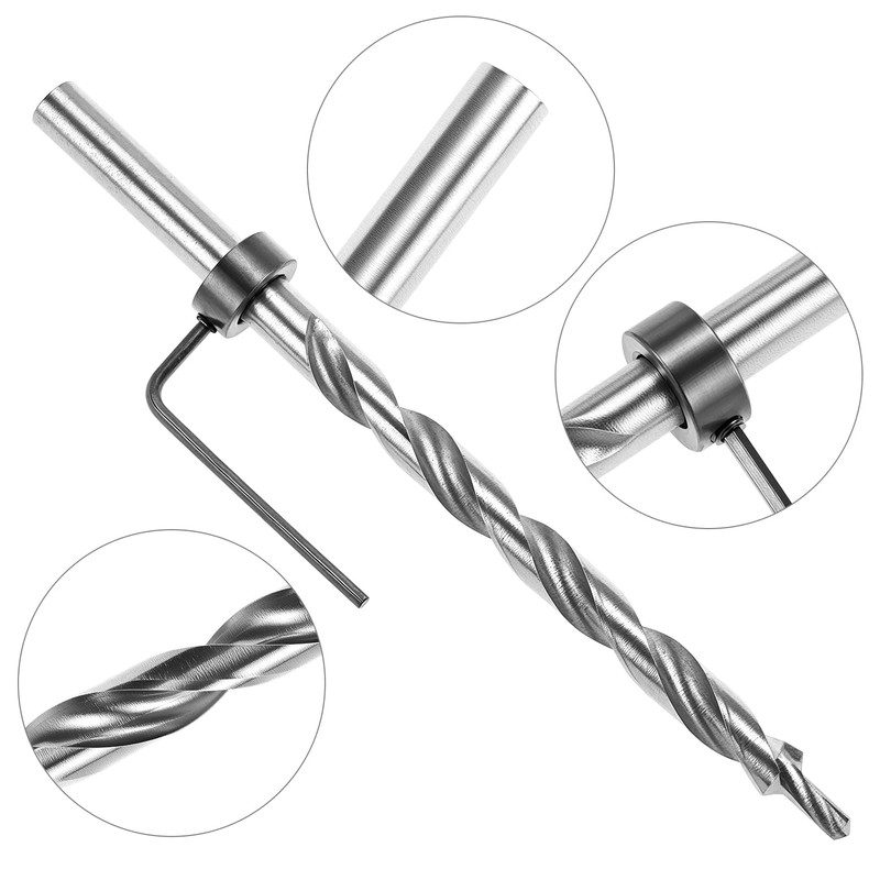 QWORK 4 Pieces 3/8 Inch Pocket Hole Drill Bit Set,