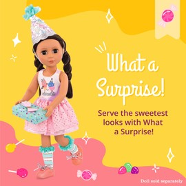 Glitter Girls – 14-Inch Doll Clothes – What A Surprise! – Deluxe Birthday Party Doll Outfit – Toys, Clothes, & Accessories for Girls 3+ Years