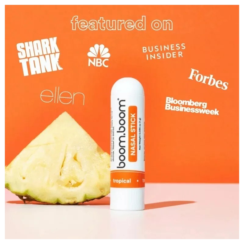 Boom Boom GENUINE BoomBoom Nasal Stick (3 Pack) Boosts Focus