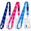 3 Pack Waterproof Lanyards with Detachable Buckle & ID Badge