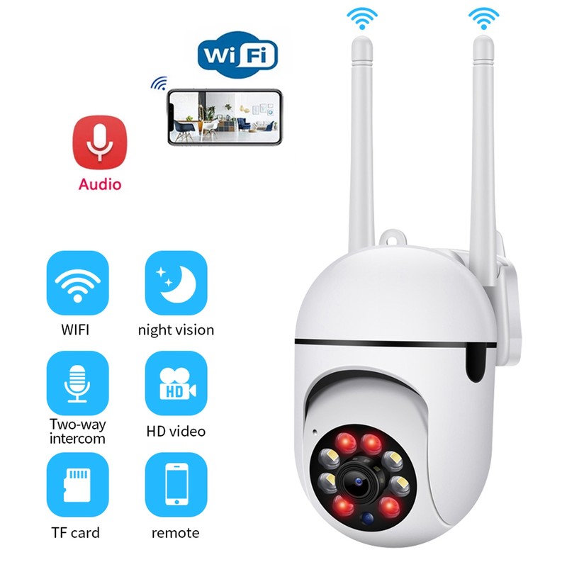 Wireless Camera Night Vision 360° 2.4G 1080P 2 Way Audio