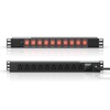 10 Outlet Rack Mount Power Strips with Individual Switch,1U Rack