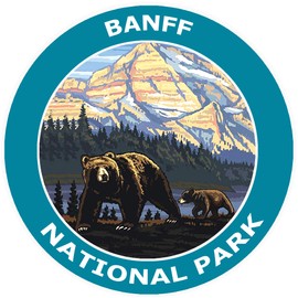 Banff National Park of Canada Decorative Car Truck Window Sticker Decal Vinyl Die-Cut Badge Emblem Vacation Souvenir Travel Gear