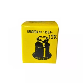 BERGEON 1458-A-12 Watchmakers Double Lens Eyeglass Loupe 12x Magnification, NEW