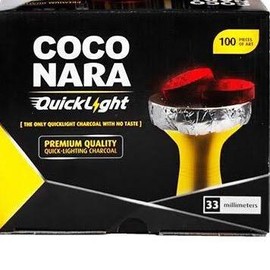CocoNara Quick Light Charcoals - Size: 33 MM Box - 100 Pieces