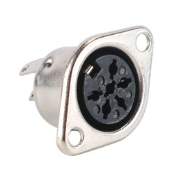 Alnicov 4PCS MIDI 6Pin DIN Panel Mount Female Jack Socket Connector Replacement Repair Audio Electronics Metal Chassis Connector for Audio-Video Equipment