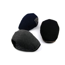 AIEOE Flat Cap Peaked Cap Winter Flat Cap Men's Woolrich Cabbie Ivy Flat Cap, Dark Blue(Style 3)