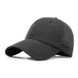 FREEBIRD99 Unisex Quick Dry Hat Sports Cap Lightweight Breathable Mesh Baseball Cap (Black)