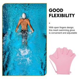 Gatuida Diving Gloves 1 Pair Swimming Gloves Swim Gloves for Women Swim Gloves Aquatic Fitness Resistance Mittens Summer Gloves Swimming Pool Gloves Silica Gel Webbed Fingers Miss