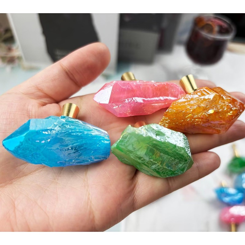 FZBHRO Natural Crystal Stone Cabinet Knobs Decorative Drawer Knobs Handles