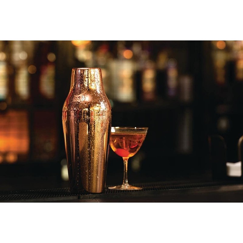 Copper Cocktail Shaker 600ml 220x91mm Drink Bar Mixer Restaurant Commercial