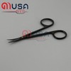 MUSAMED T/C Iris Micro Scissors Curved 4.5" with Tungsten Carbide