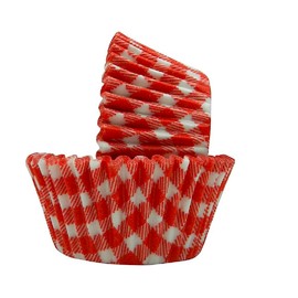 Regency Wraps Greaseproof Professional Grade Baking Cups, Pack of 40, Standard Liners, Red Gingham, for Cupcakes, Muffins, Candy, Non Stick