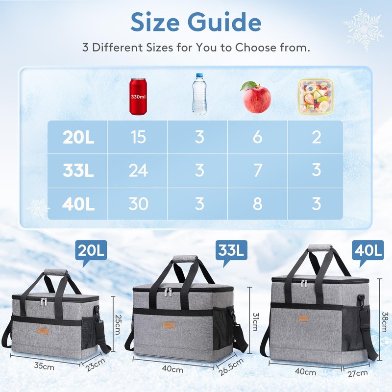 Lifewit Cooler Bag 50 Cans Collapsible and Insulated Large Lunch