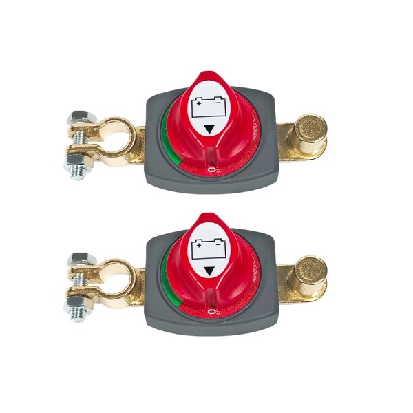 Zieichy 2PCS Top Post Battery Disconnect Switch, 12-48 V Battery