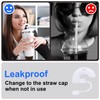 DC,CLISENCE 2PCS Anti Wrinkle Straw Cover, Food Grade Silicone Straw