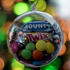 Yolli Clear Bauble x1 Fillable Christmas Decoration (60mm)