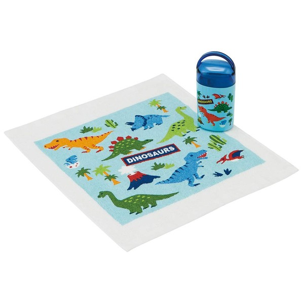 Skater OA5-A Hot Towel Set, Dinosaurus with Case, Made in Japan, 12.6 x 12.0 inches (32 x 30.5 cm)