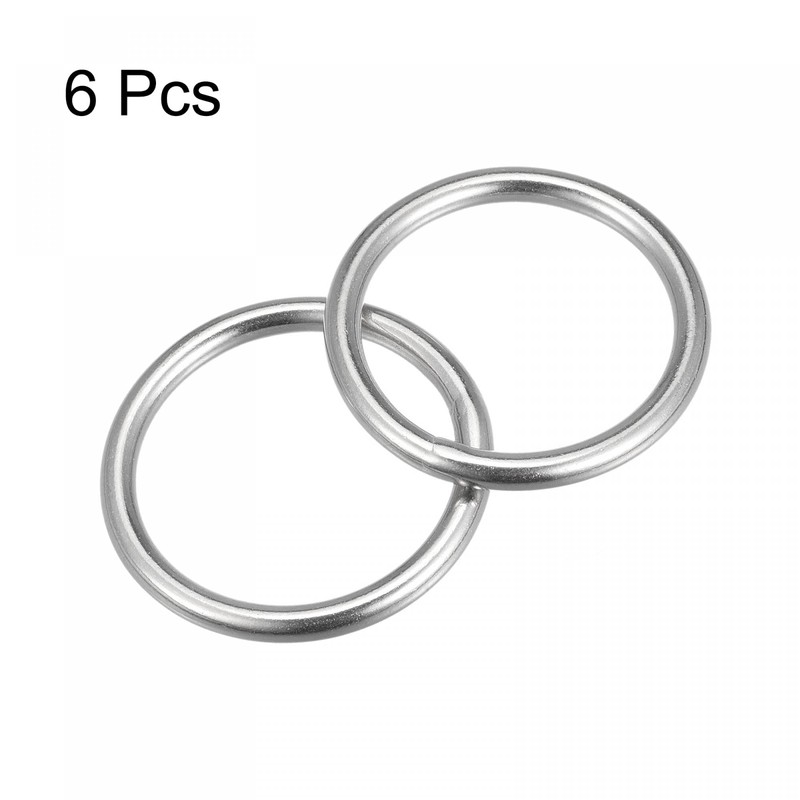sourcing map 316 Stainless Steel Round Ring Welded O-Rings 25mm(0.98")