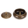3.5in Vintage Lotus Censer Sandalwood Incense Holder Desktop Ornaments with