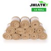 JMIATRY 12 Rolls Burlap Jute Ribbon with White Lace, 24