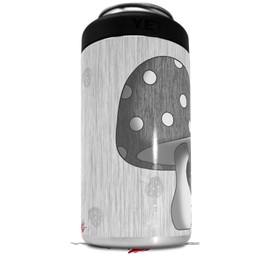 WraptorSkinz Skin Decal Wrap compatible with Yeti 16oz Tall Colster Can Cooler Insulator Mushrooms Gray (COOLER NOT INCLUDED)