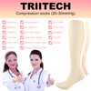 TRIITECH 6 Pairs Upgraded Copper Compression Socks for Women and