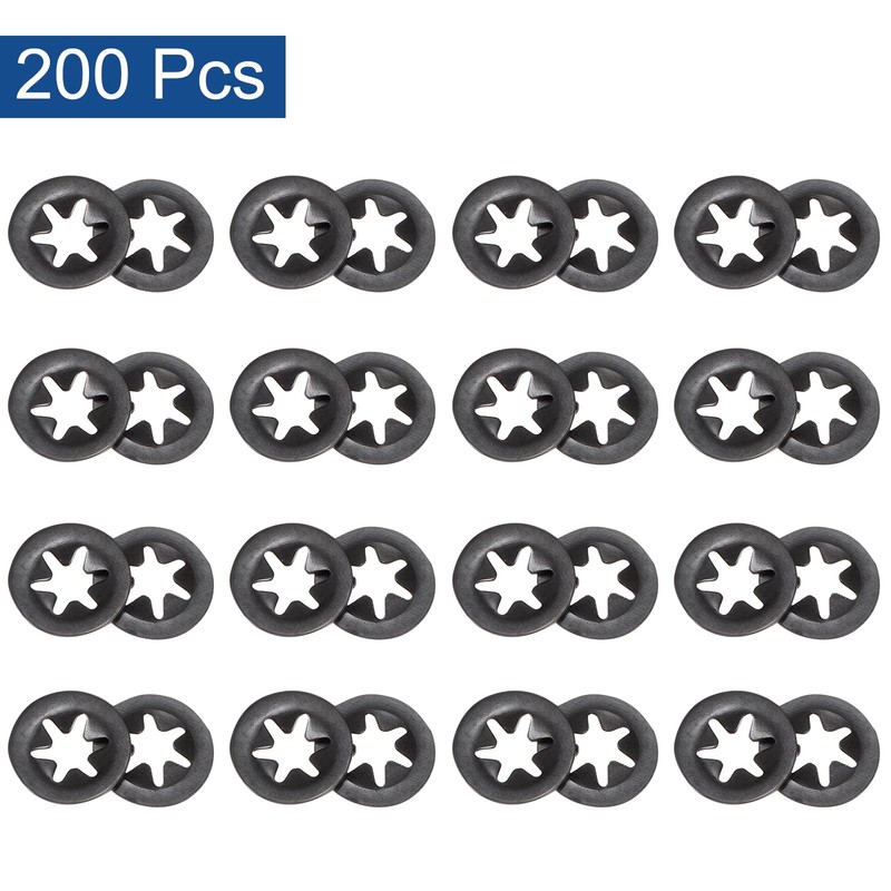 uxcell 200pcs Internal Tooth Washers M3 Push on Retaining Clips