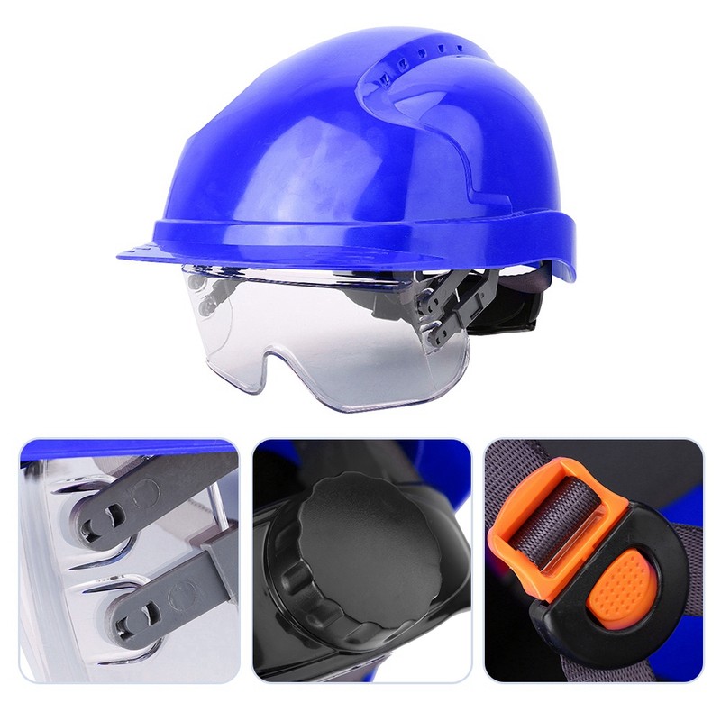 Visor Helmet Hard Hat Defender Built in Goggles Helmet Safety