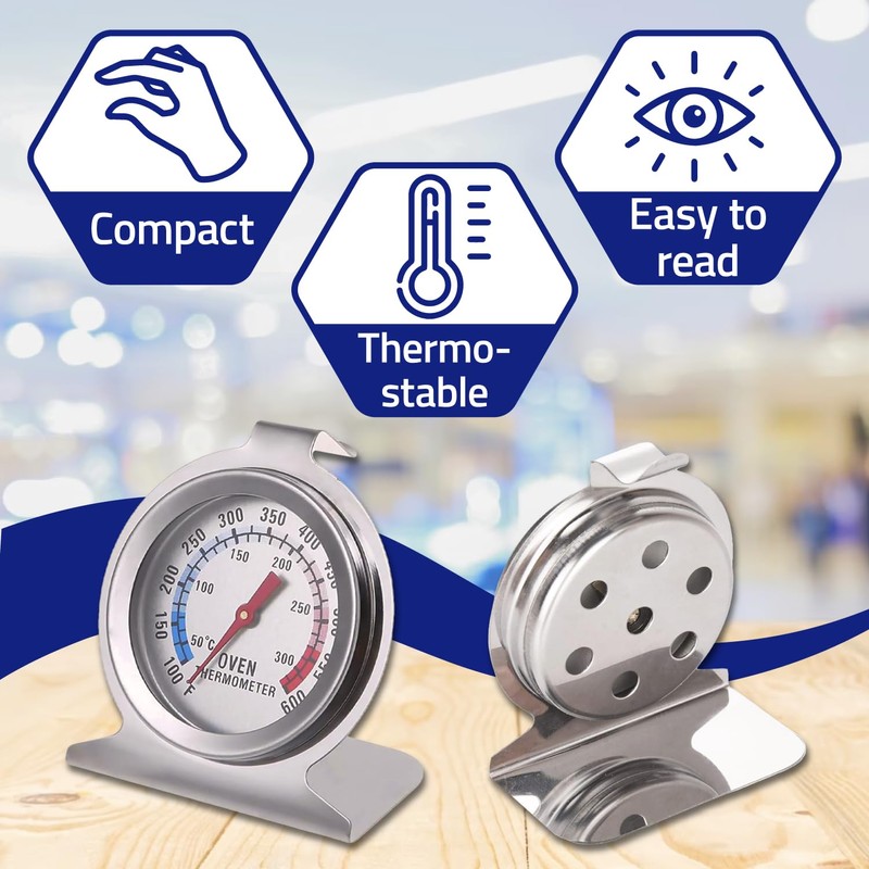 Set of 3 Oven Thermometers Made of Steel from 0°
