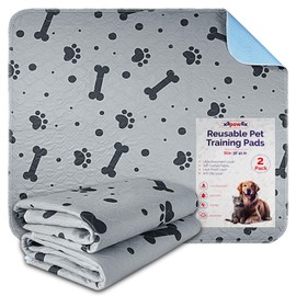 Washable Pee Pads for Dogs - 2 Pack Large 36"x41" Reusable Puppy Pads, Waterproof Potty Mats with High Absorbency & Anti-Slip Bottom for Pet Training