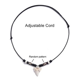 YQZIYOU Shark Tooth Necklace - Fashion Pendant Necklaces for Men and Women, Real Natural Shark Tooth Necklace Jewelry, Birthday Gifts for Men (Standard)