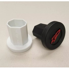 Rocket Mesh Lacrosse TapeSaver Butt End/ End Cap (6 White/6 Black)