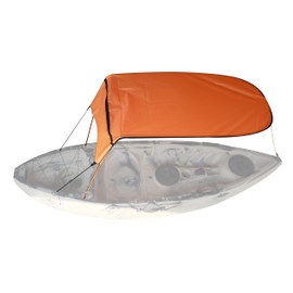 Meter Star Inflatable Kayak Awning - Single Canoe Sun Shade Canopy for Outdoor Leisure & Fishing, Provides Sun & Rain Protection (Orange)