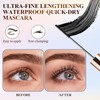 2PCS Ultra-Fine Lengthening Waterproof Quick-Dry Mascara, Iron Wand Mascara, Waterproof