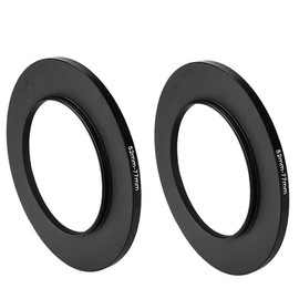 (2 Pcs) 52-77MM Step-Up Ring Adapter, 52mm to 77mm Step Up Filter Ring, 52 mm Male 77 mm Female Stepping Up Ring for DSLR Camera Lens and ND UV CPL Infrared Filter, Model Number: FR5277