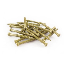 WoodPro Fasteners TH7X112-1 Number-7 by 1-1/2-Inch Trim Head Wood Construction Screws, T10, 1-Pound Net Weight, 245-Piece , Gold